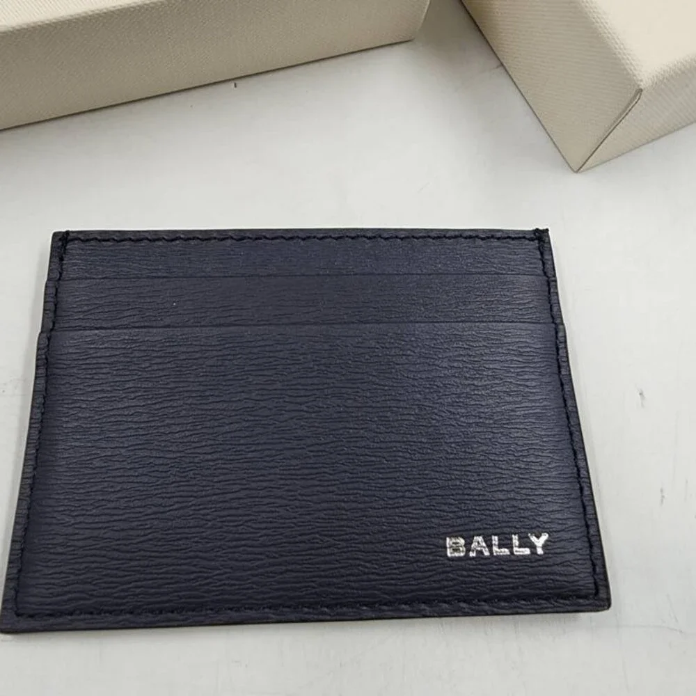 Bally Leather Card Case - Midnight